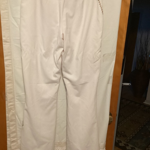 CACHE Cream pants with embroidery Sz 6 - Picture 6 of 9